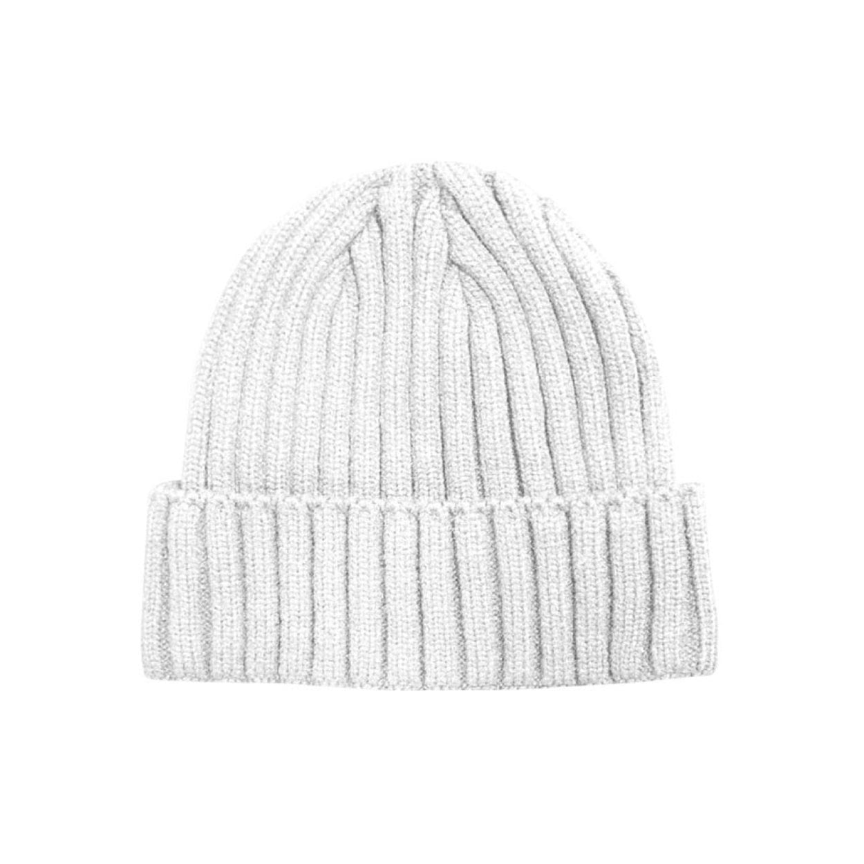 White tuque on a white background