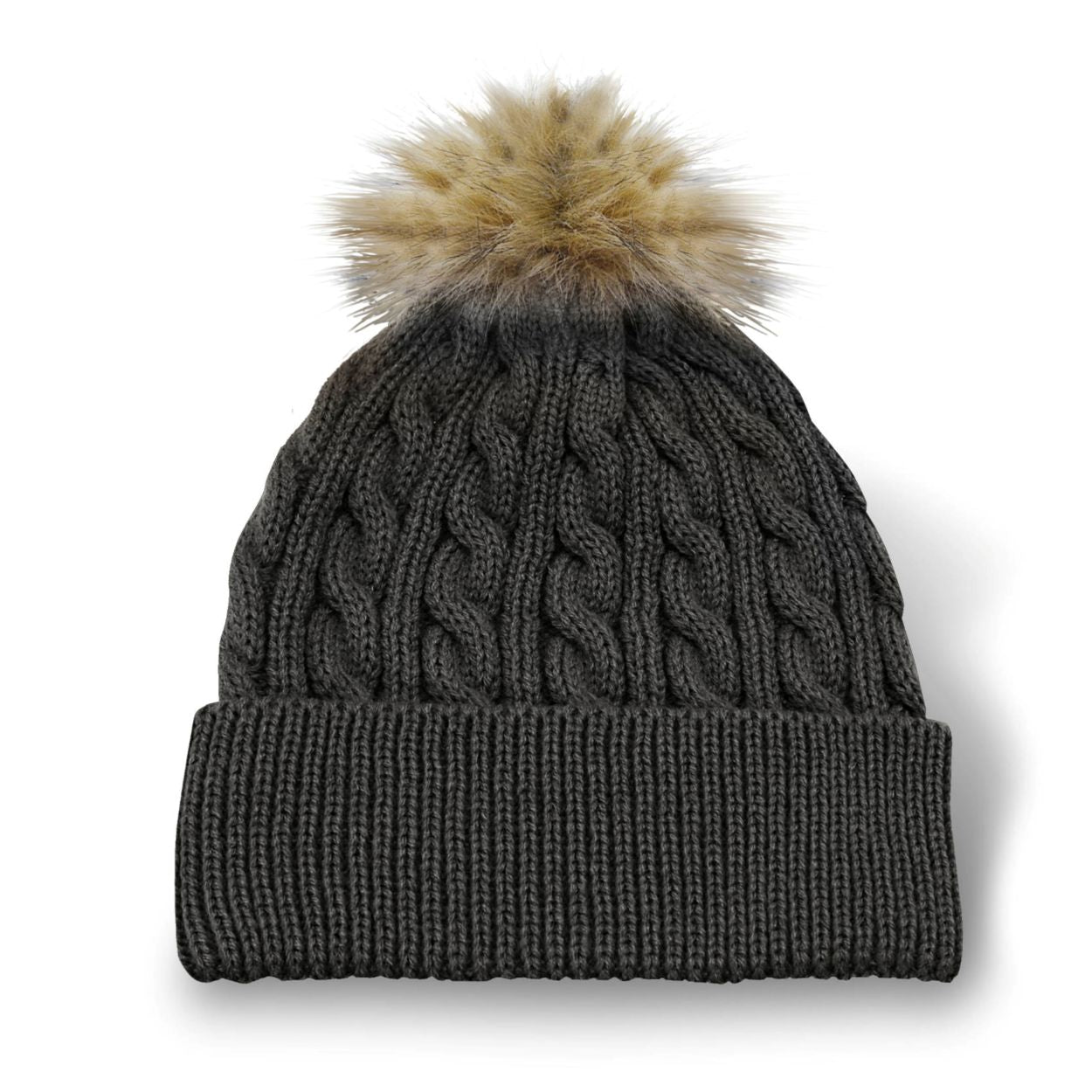Charcoal tuque on a white background