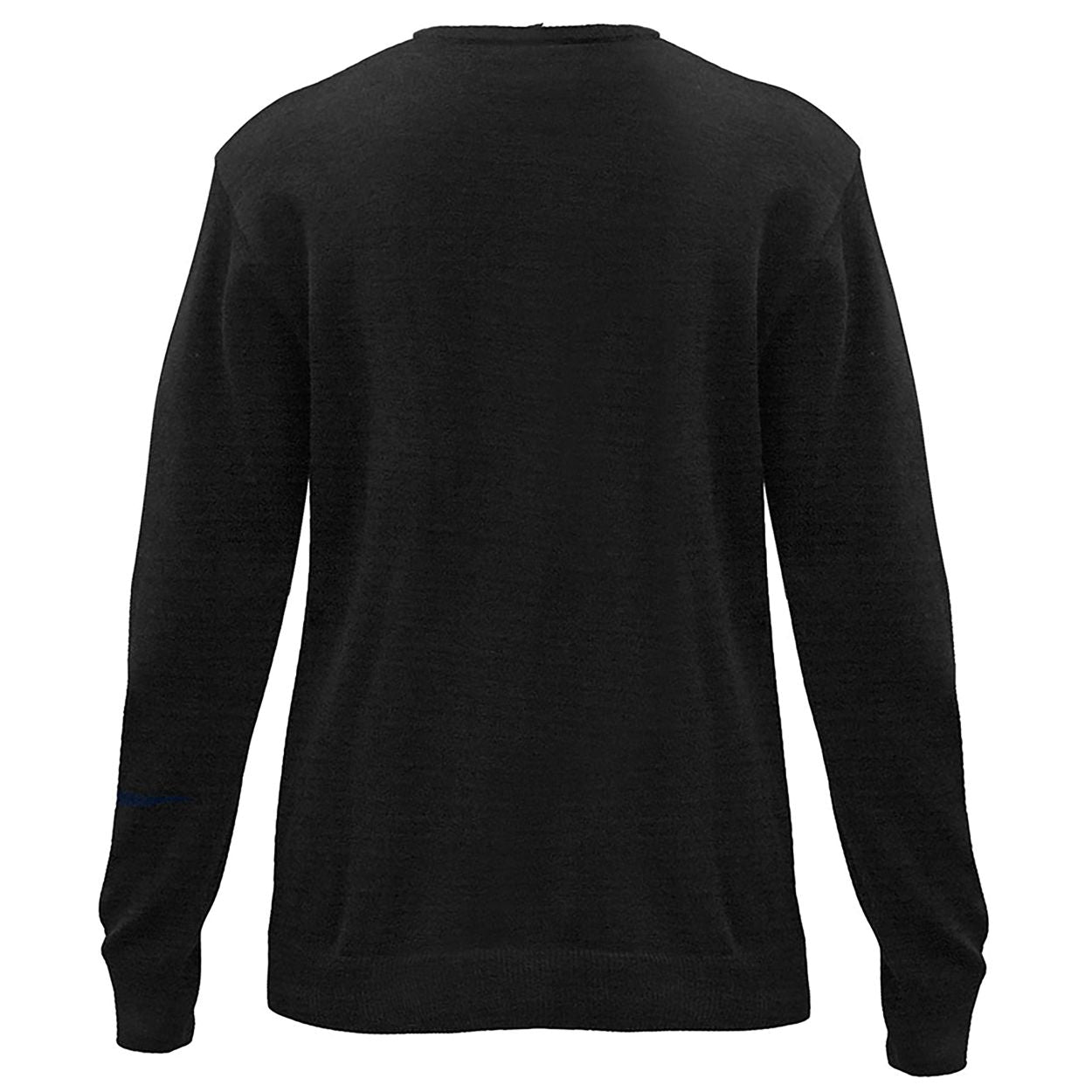 Black cardigan on a white background