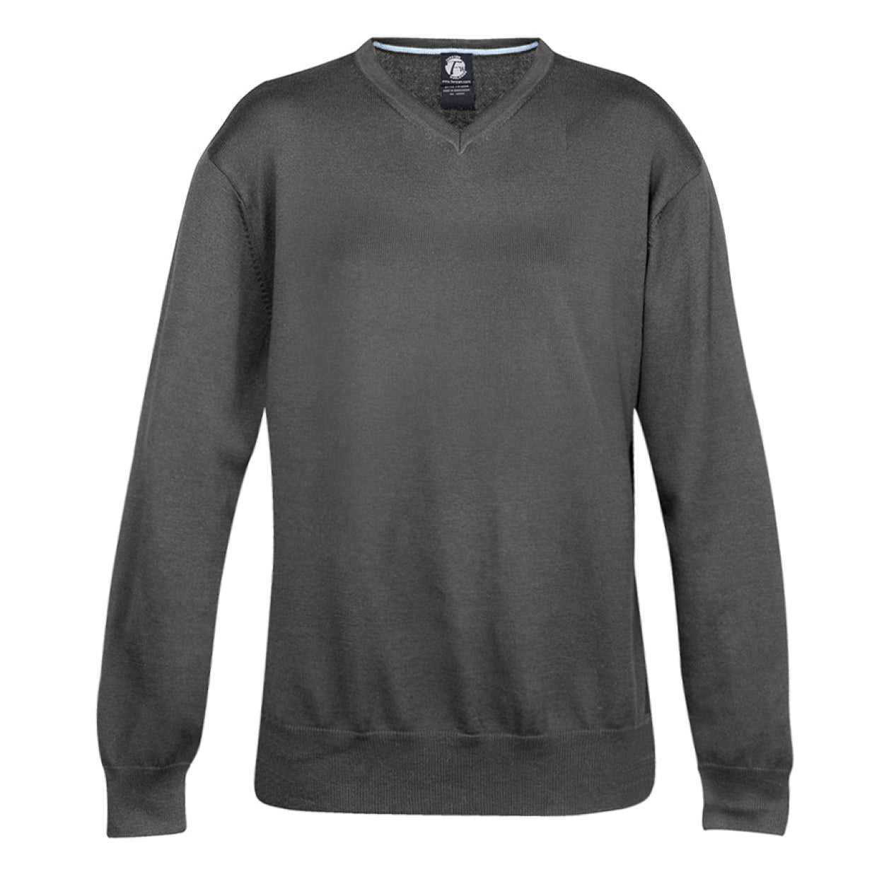 Charcoal cardigan on a white background