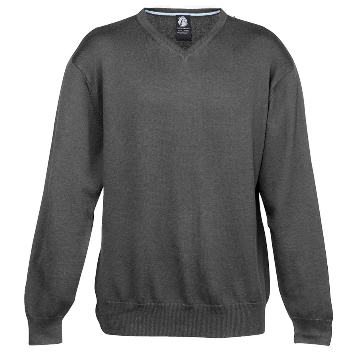 Charcoal cardigan on a white background