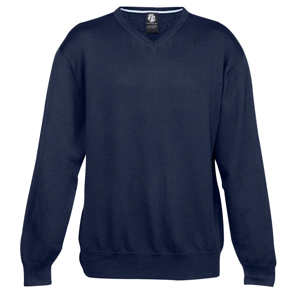Navy cardigan on a white background