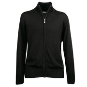 Black cardigan on a white background