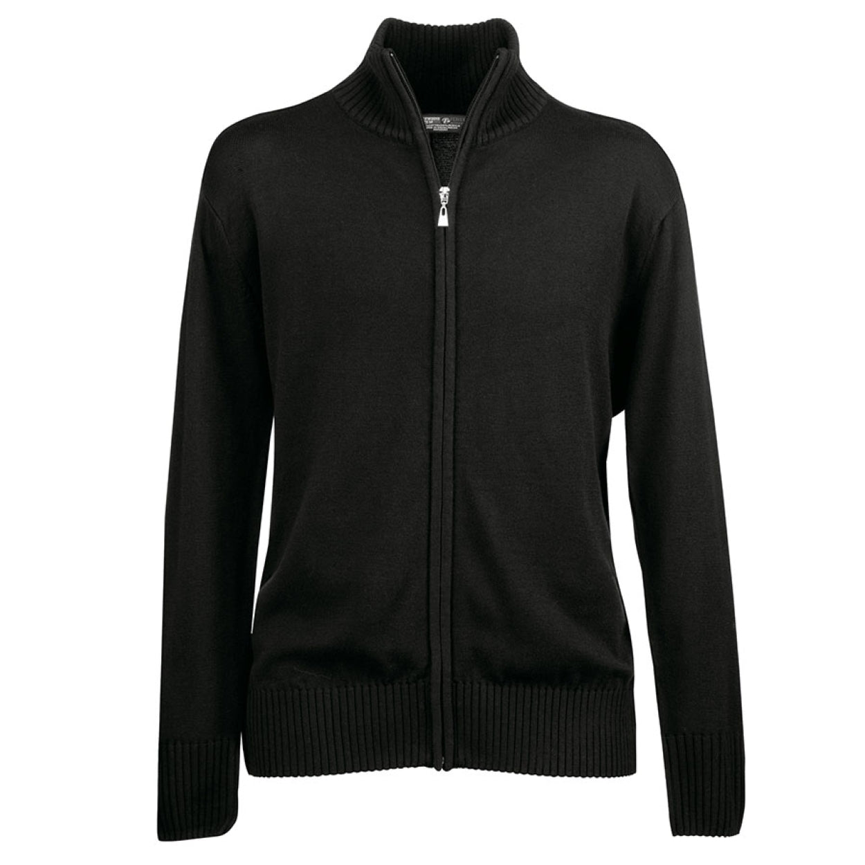 Black cardigan on a white background