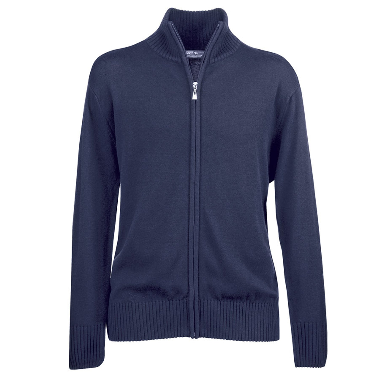 Navy cardigan on a white background