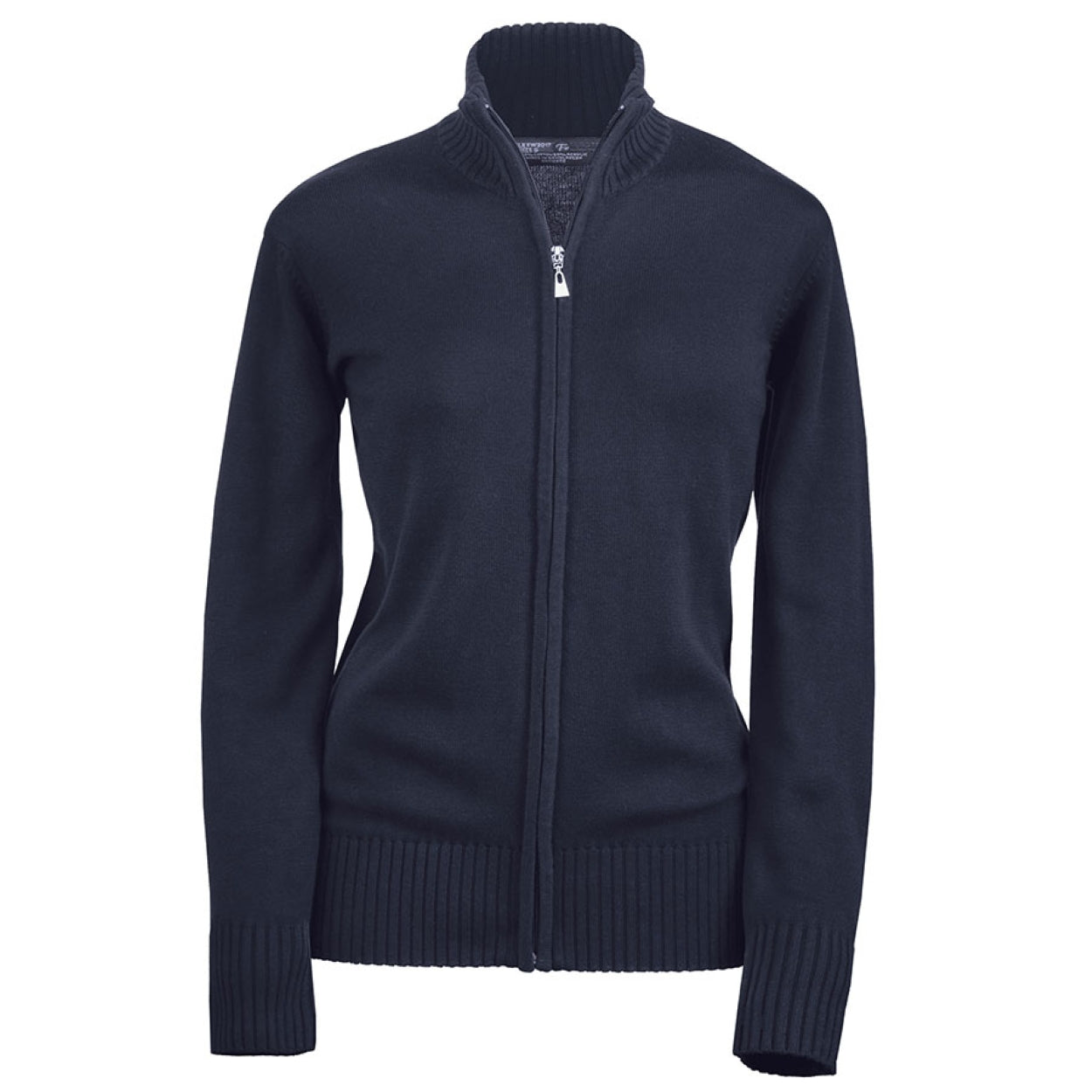 Navy cardigan on a white background