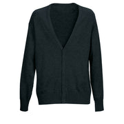 Black cardigan on a white background
