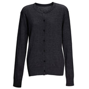 Black cardigan on a white background