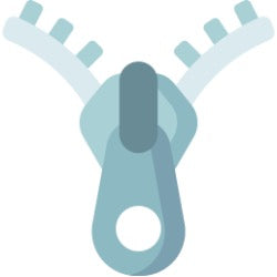 Light blue zipper icon