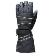 Black winter glove on a white background