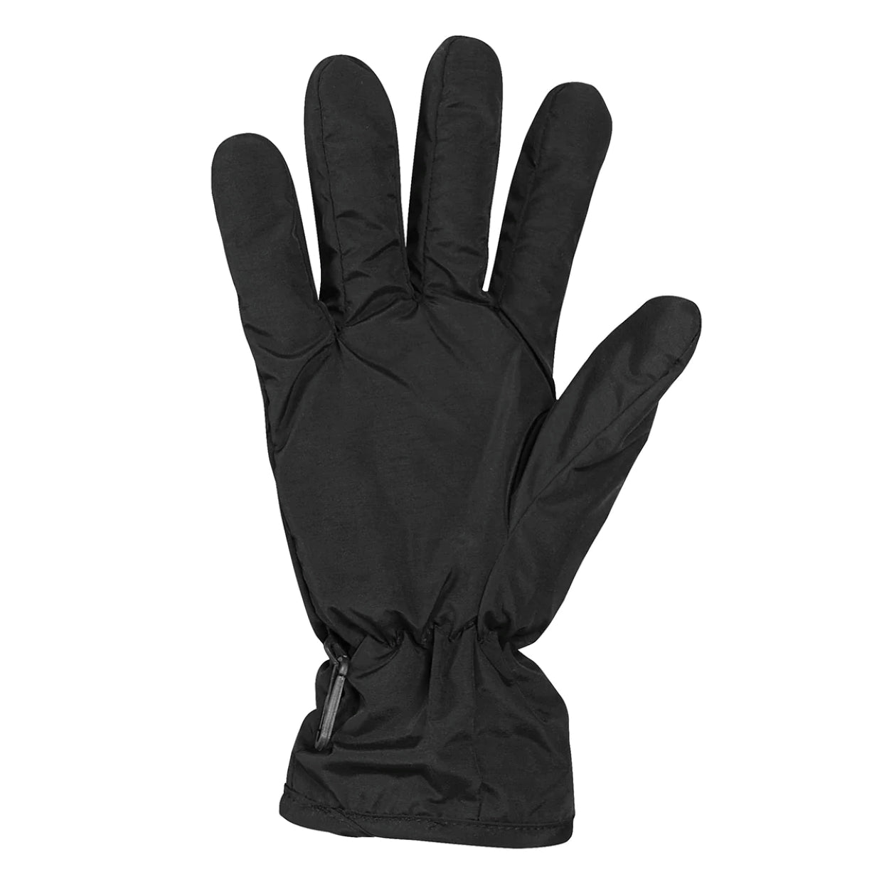Black winter glove on a white background