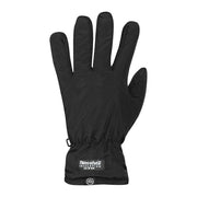 Black winter glove on a white background