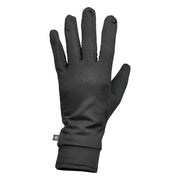 Black winter glove on a white background