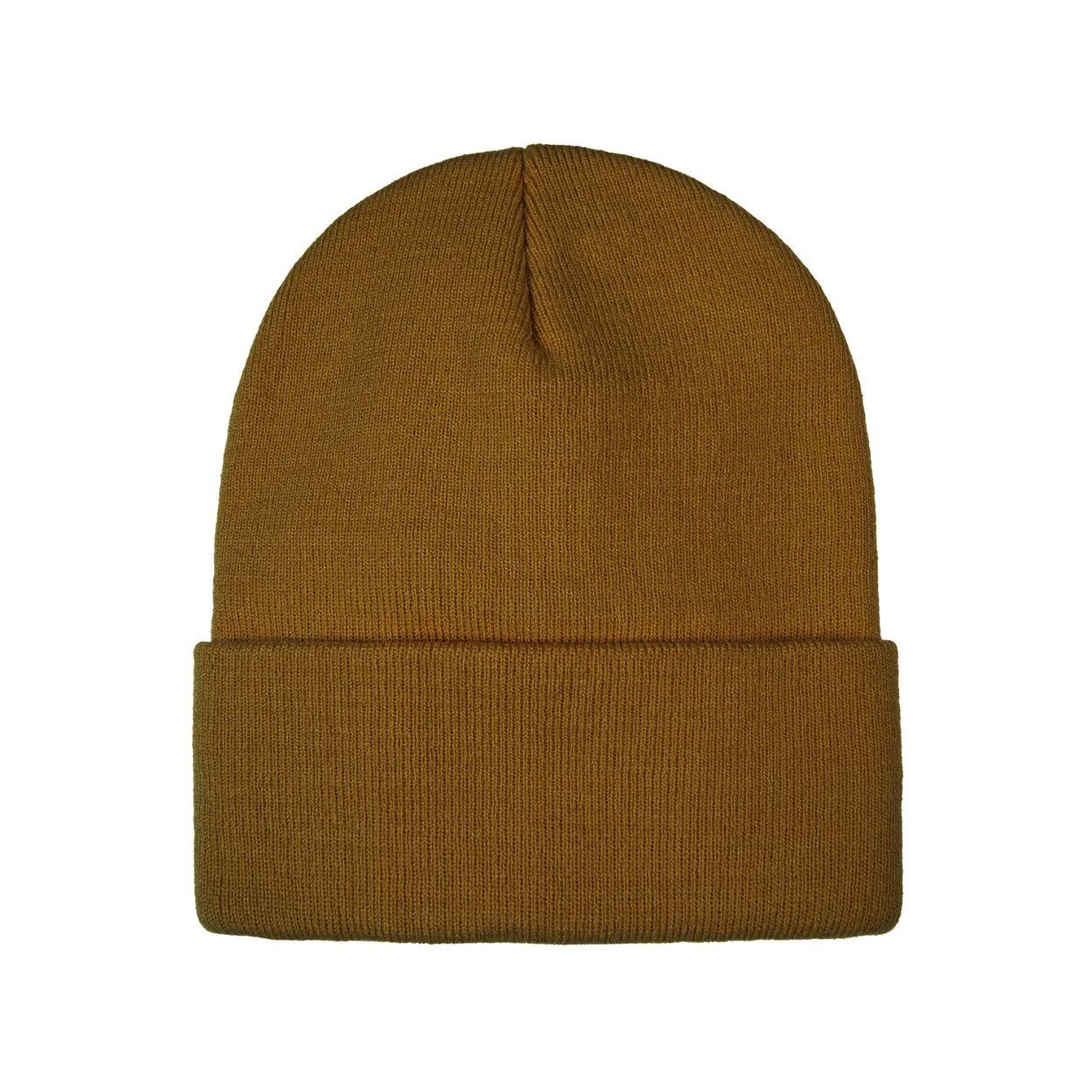 Caramel tuque on a white background