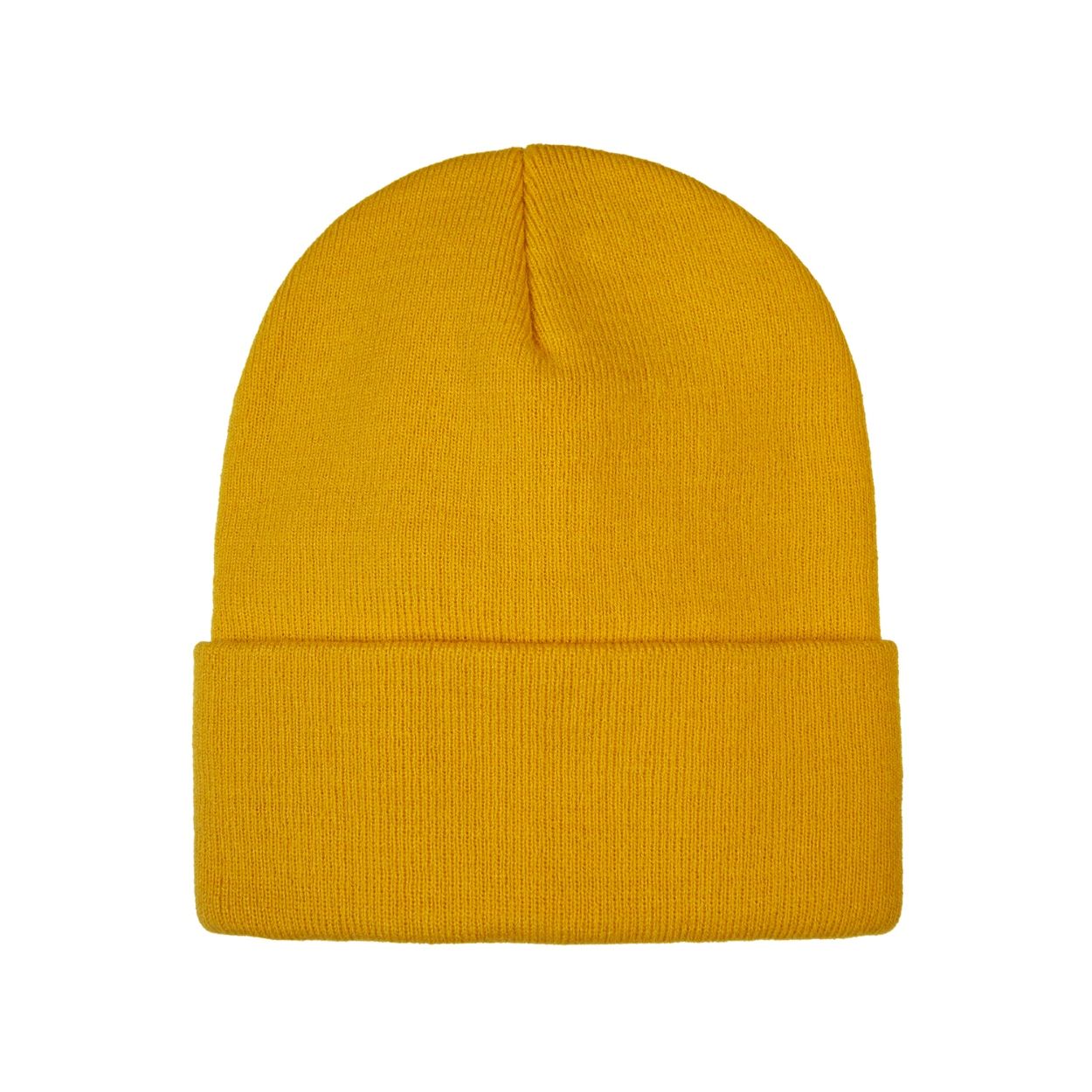 Gold tuque on a white background