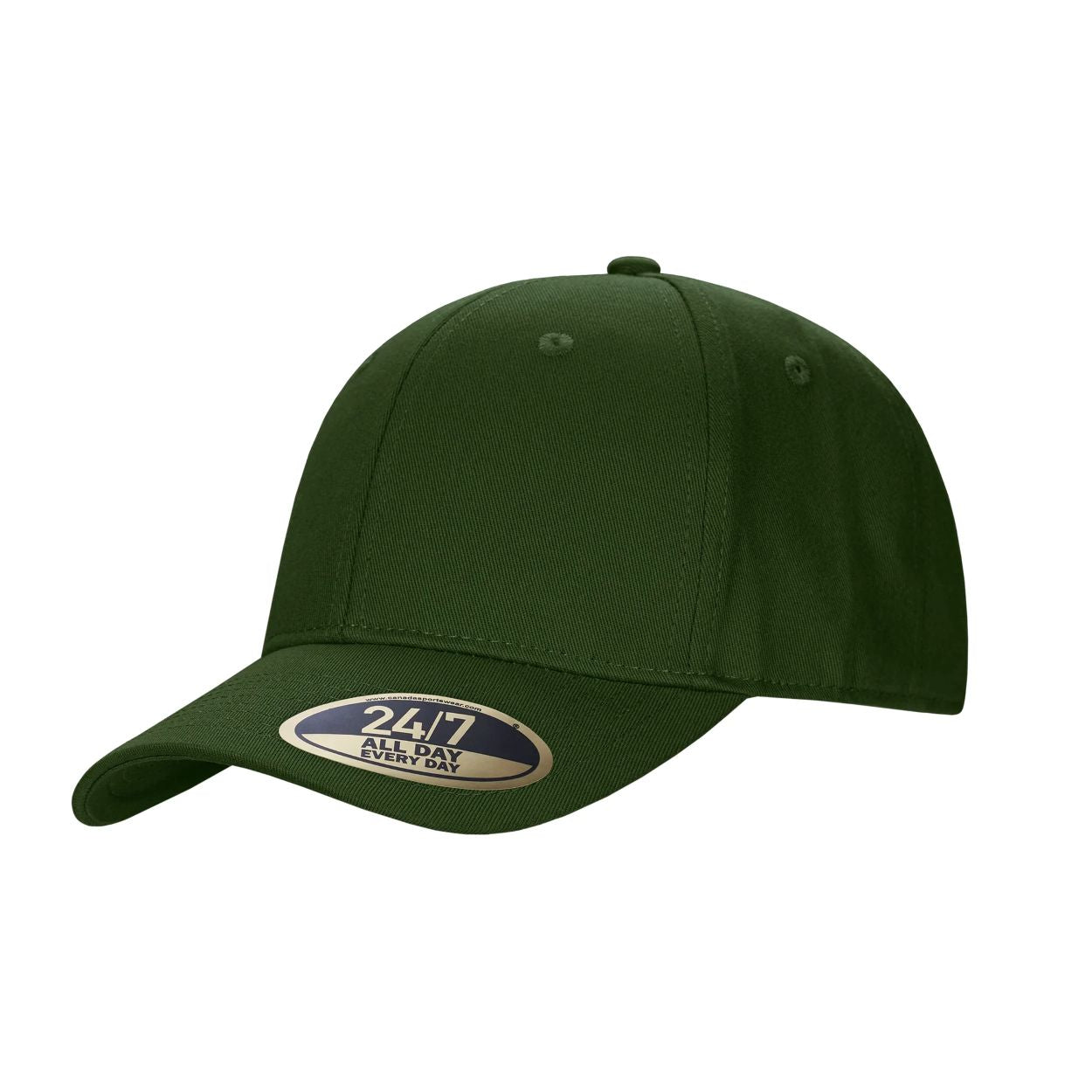 Forest green cap on a white background