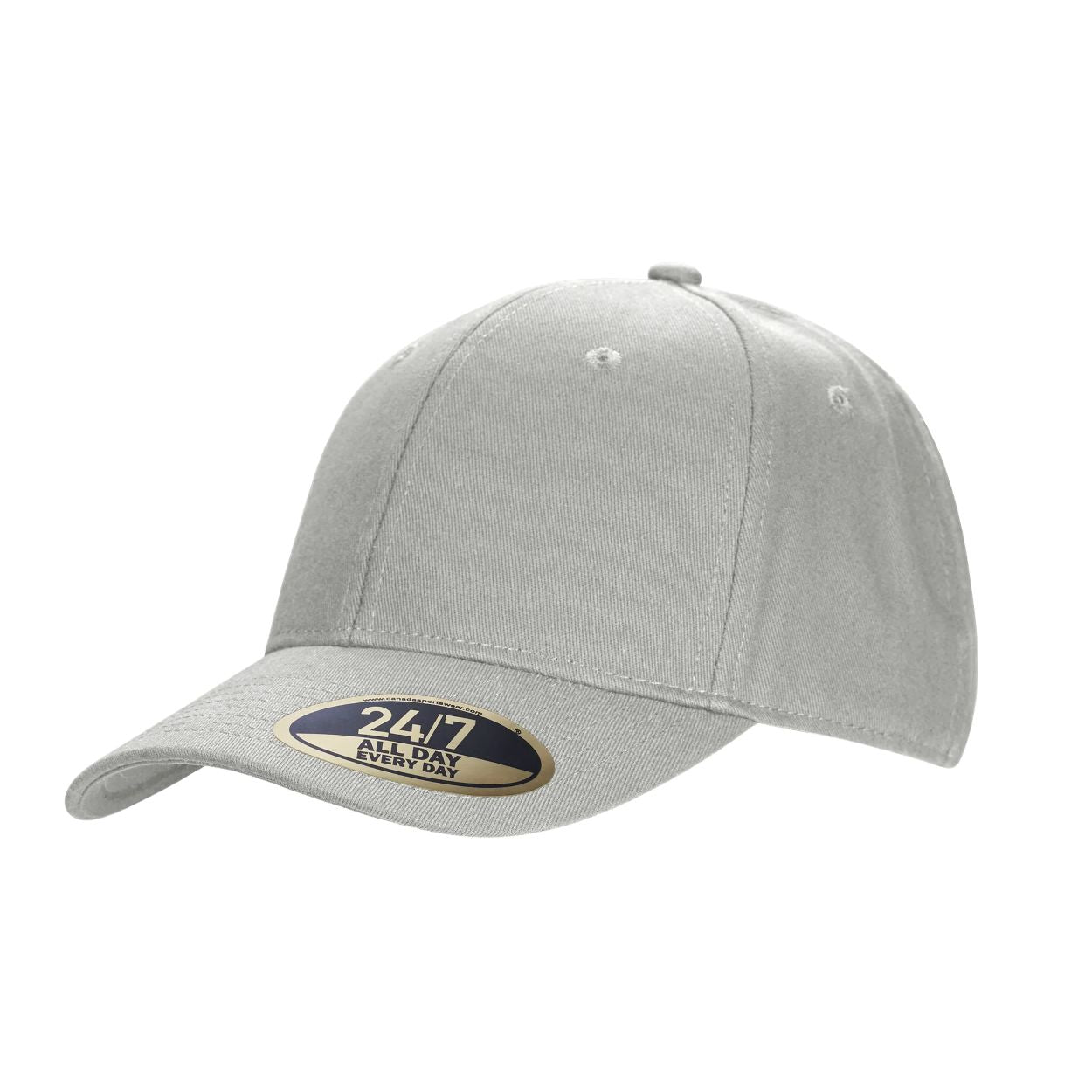 Light grey cap on a white background