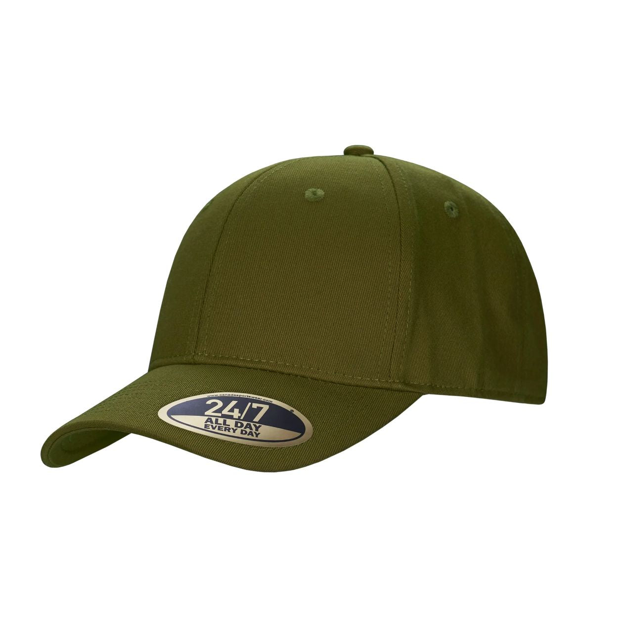 Moss green cap on a white background
