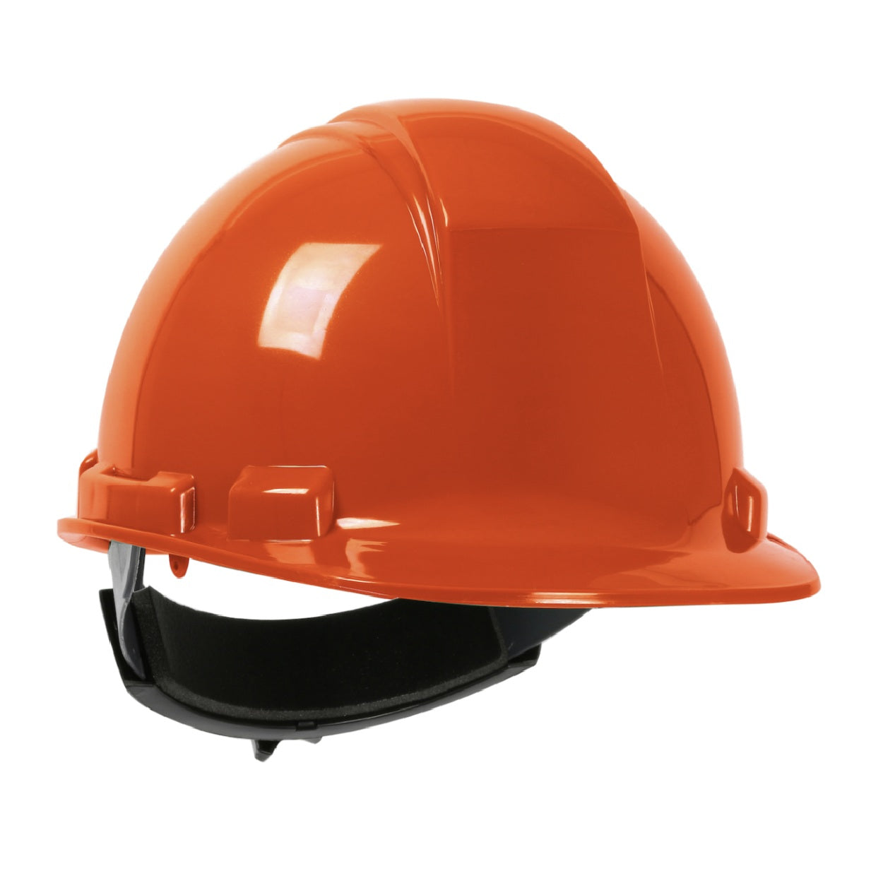 Hi-vis orange safety helmet