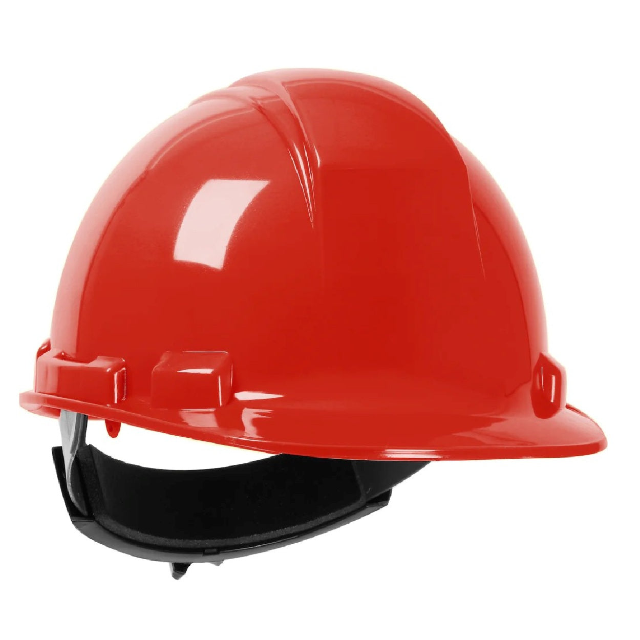 Hi-vis red safety helmet