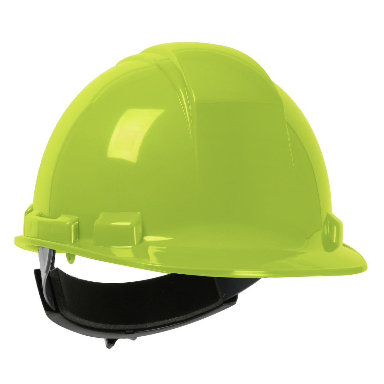 Hi-vis yellow safety helmet