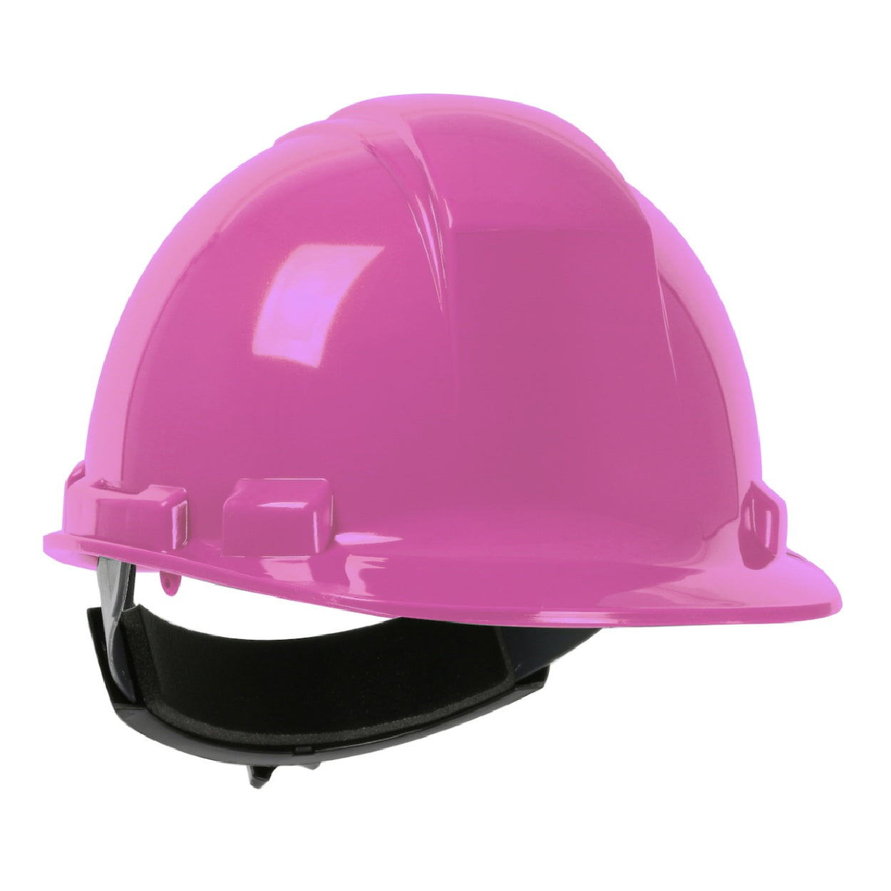Pink safety helmet