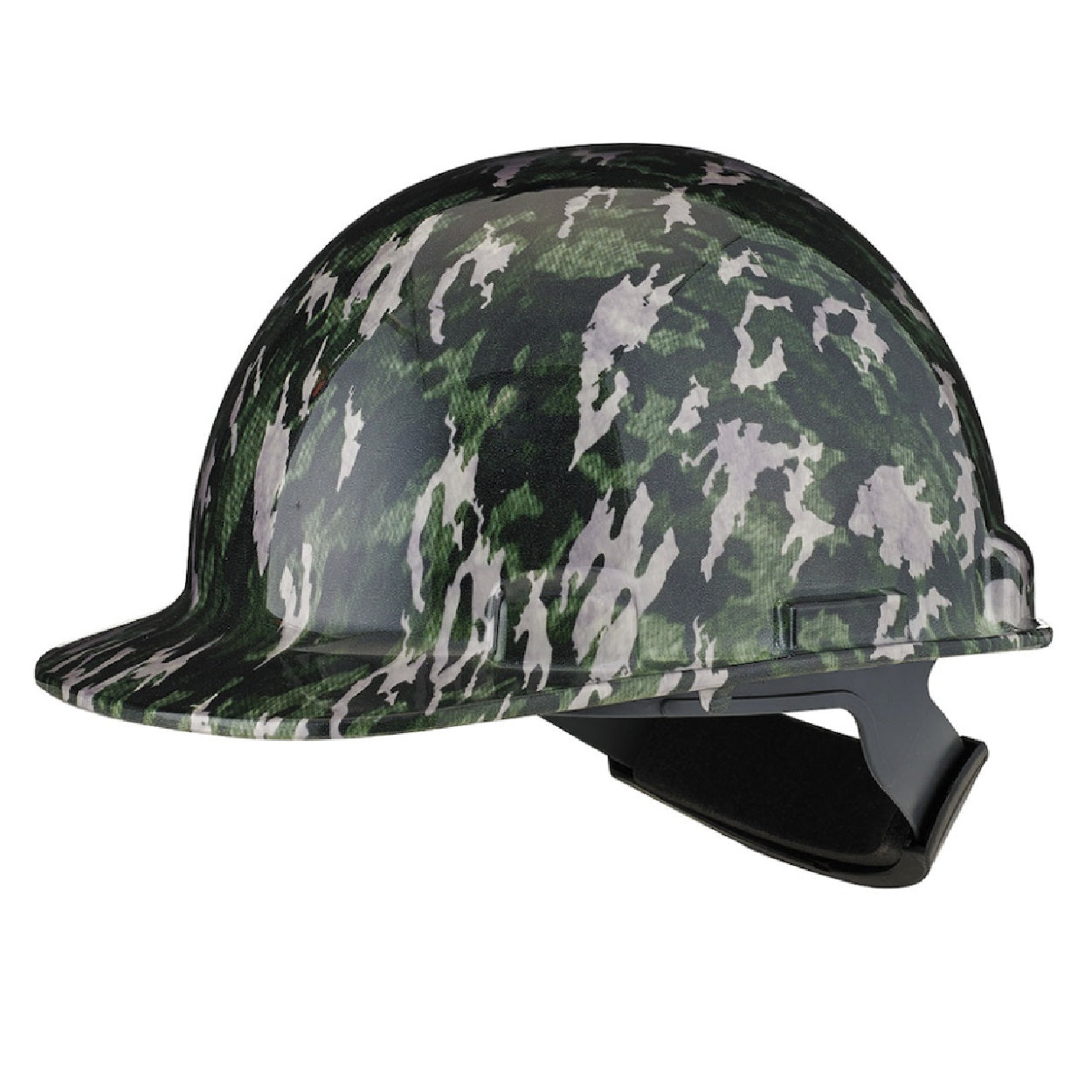 Forest green camouflage pattern safety helmet