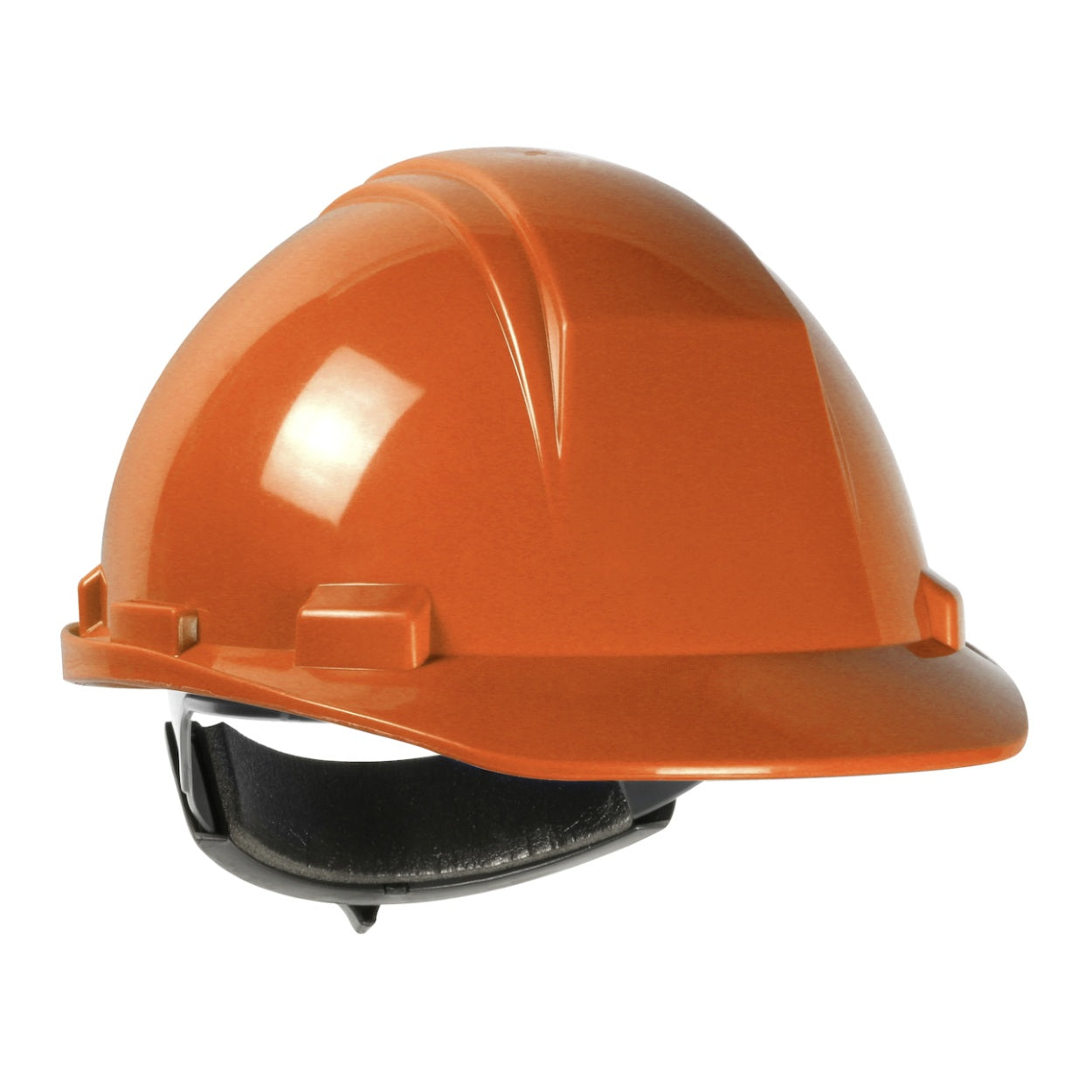 Hi-vis orange safety helmet