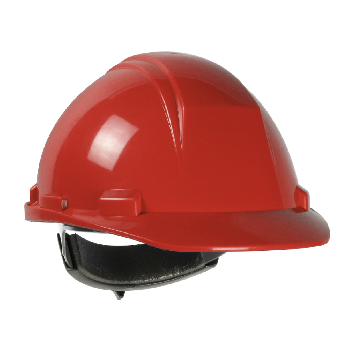 Hi-vis red safety helmet