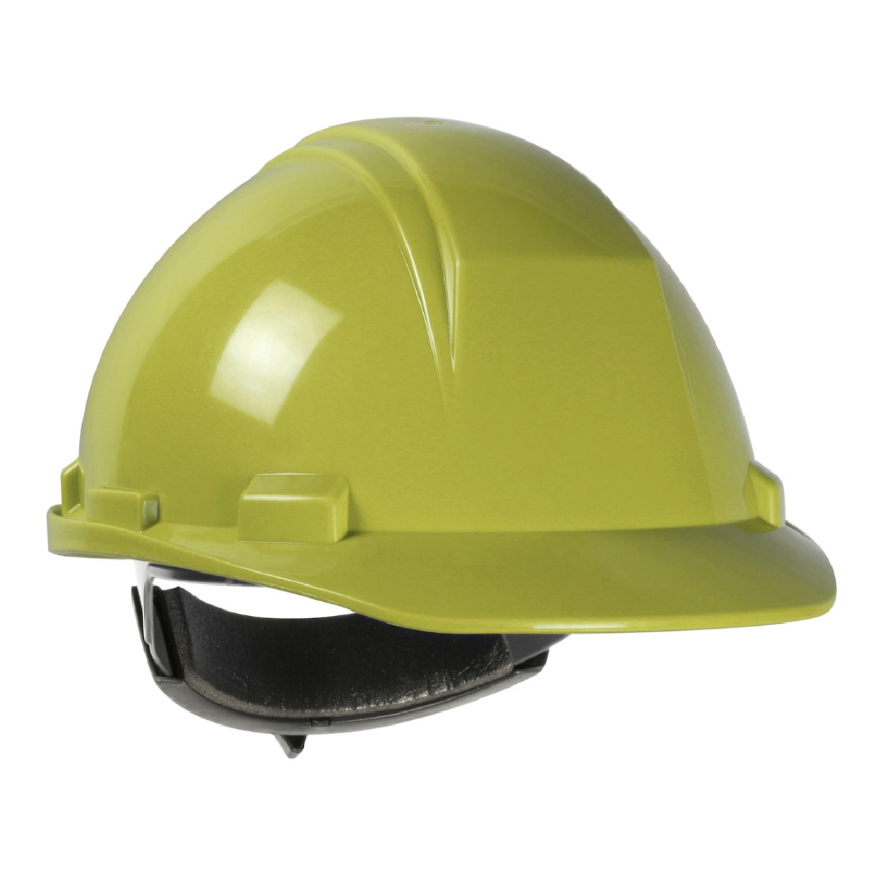 Hi-vis yellow safety helmet