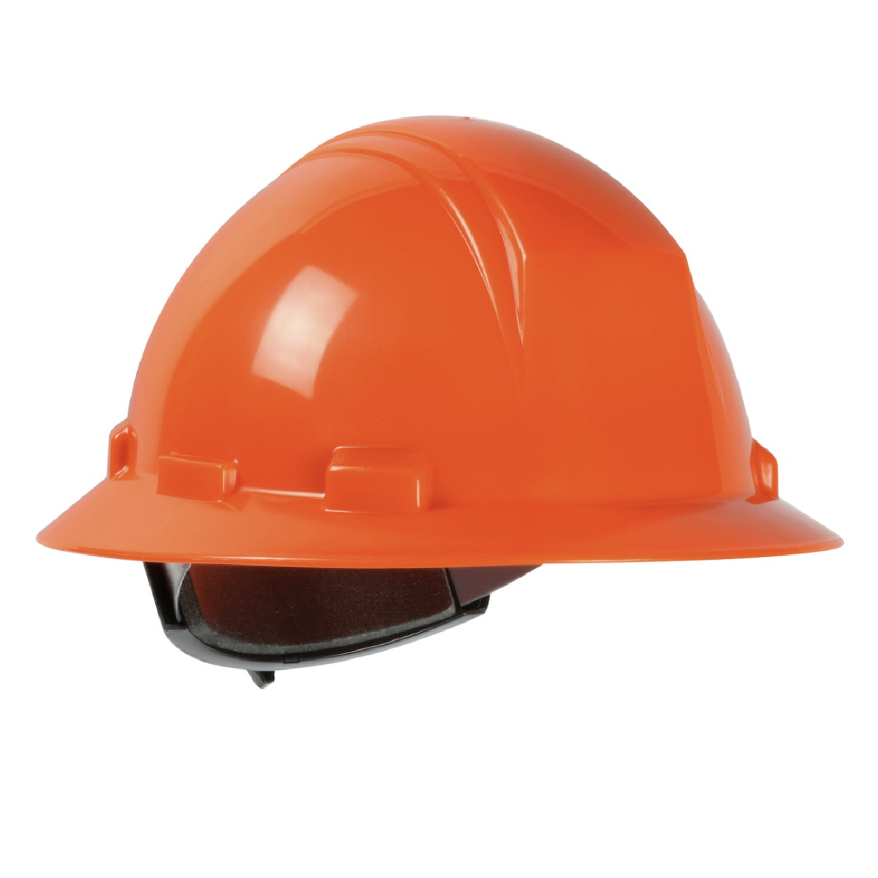 Hi-vis orange safety helmet