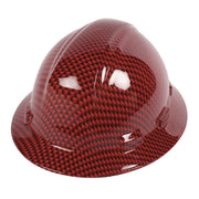 Carbon fibre red pattern safety helmet