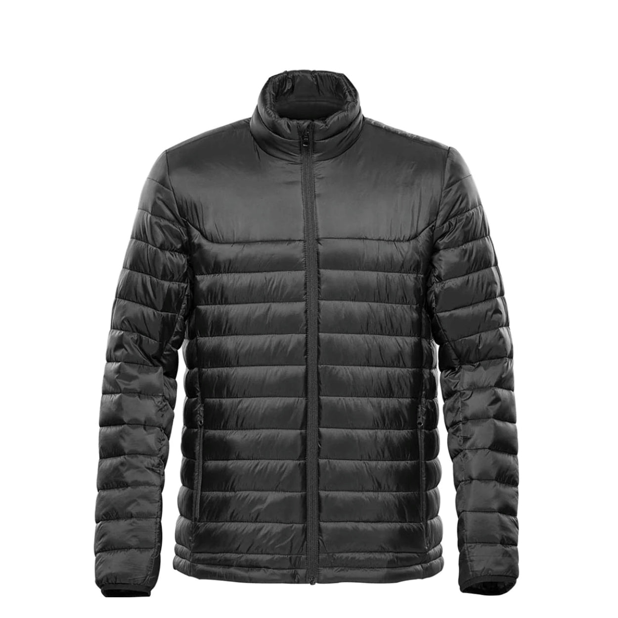 Black hybrid coat on a white background