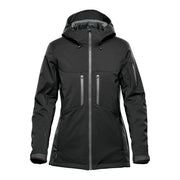 Black hybrid coat on a white background