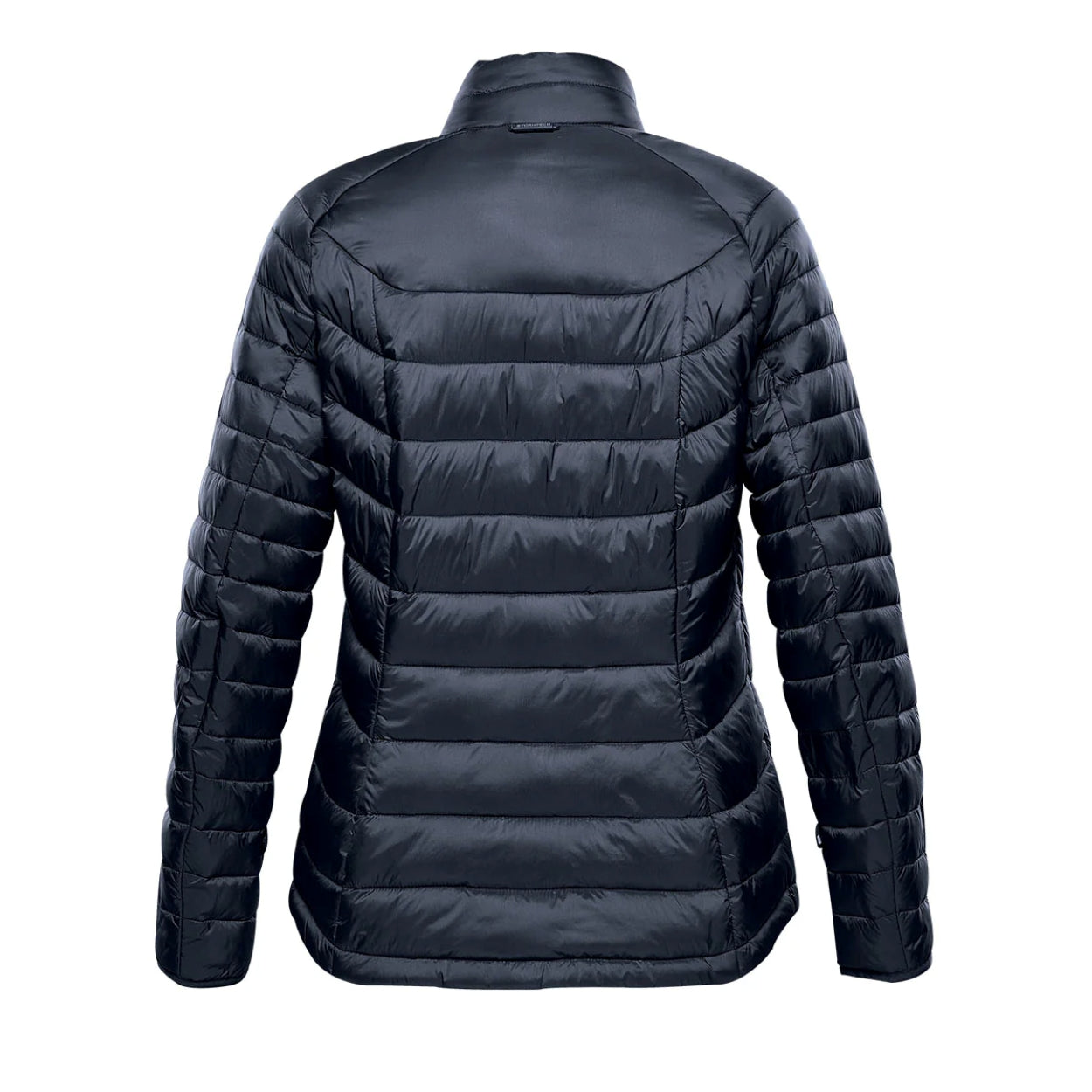 Navy hybrid coat on a white background