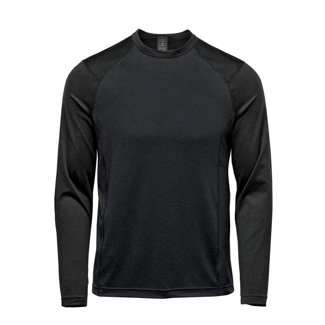 Black t-shirt on a white background