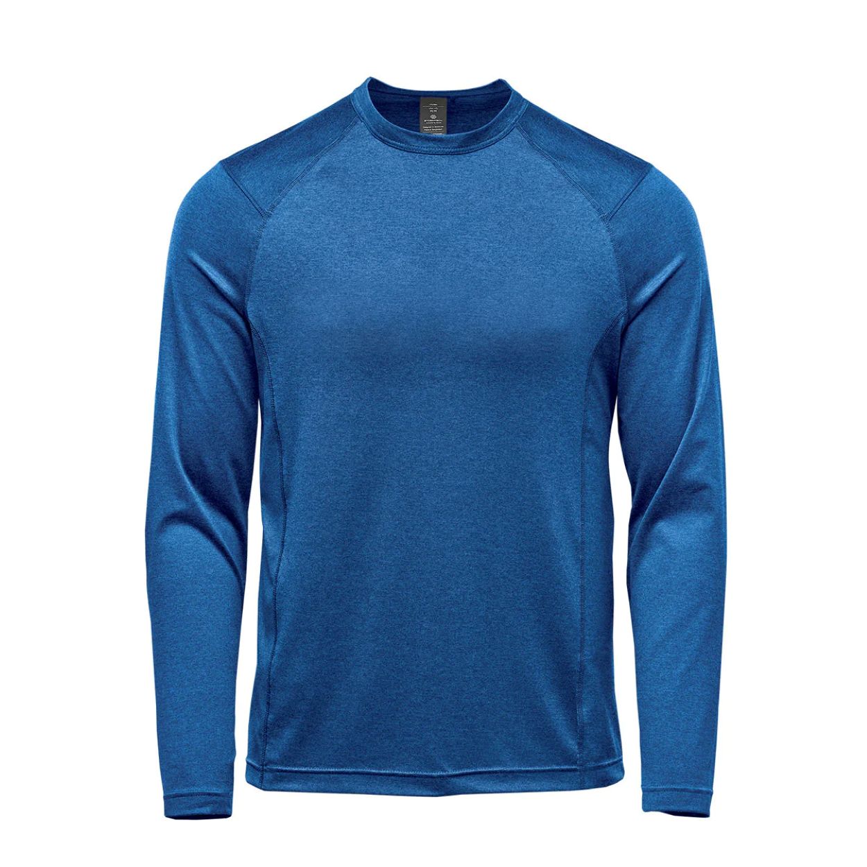 Classic blue heather t-shirt on a white background