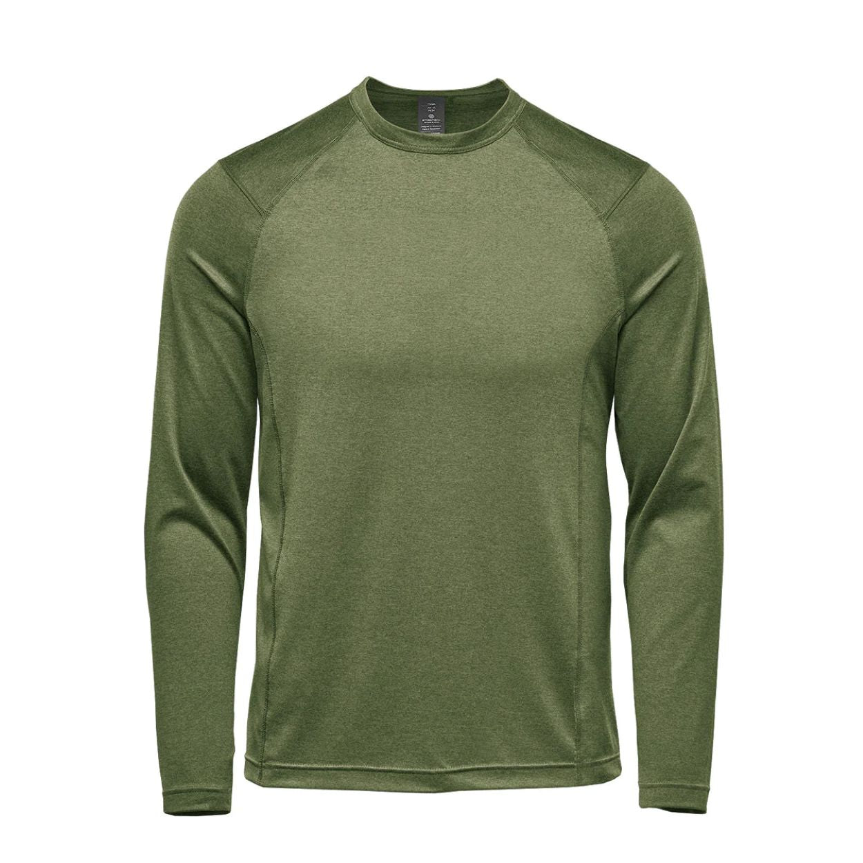 Sage green heather t-shirt on a white background