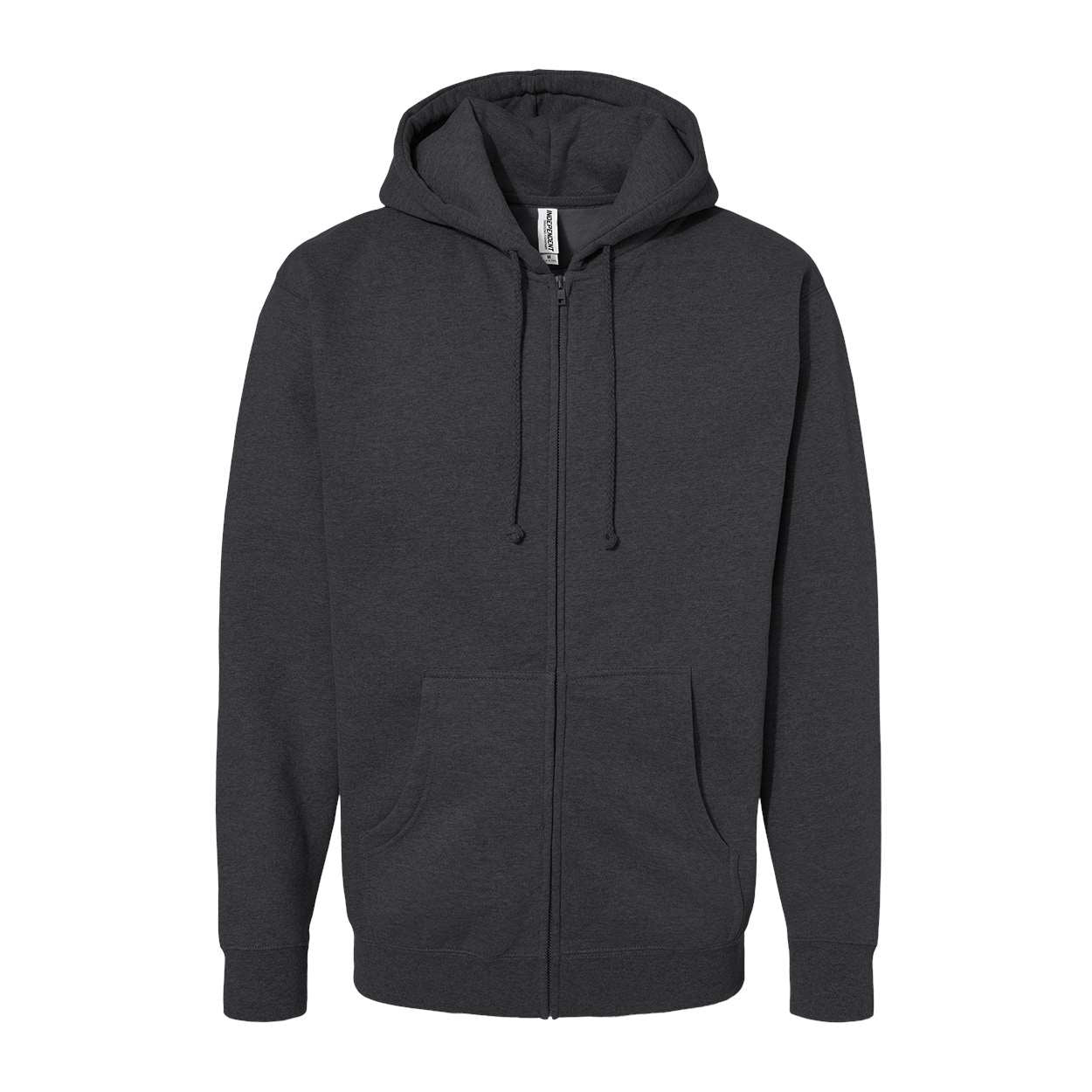 Charcoal heather sweater on a white background