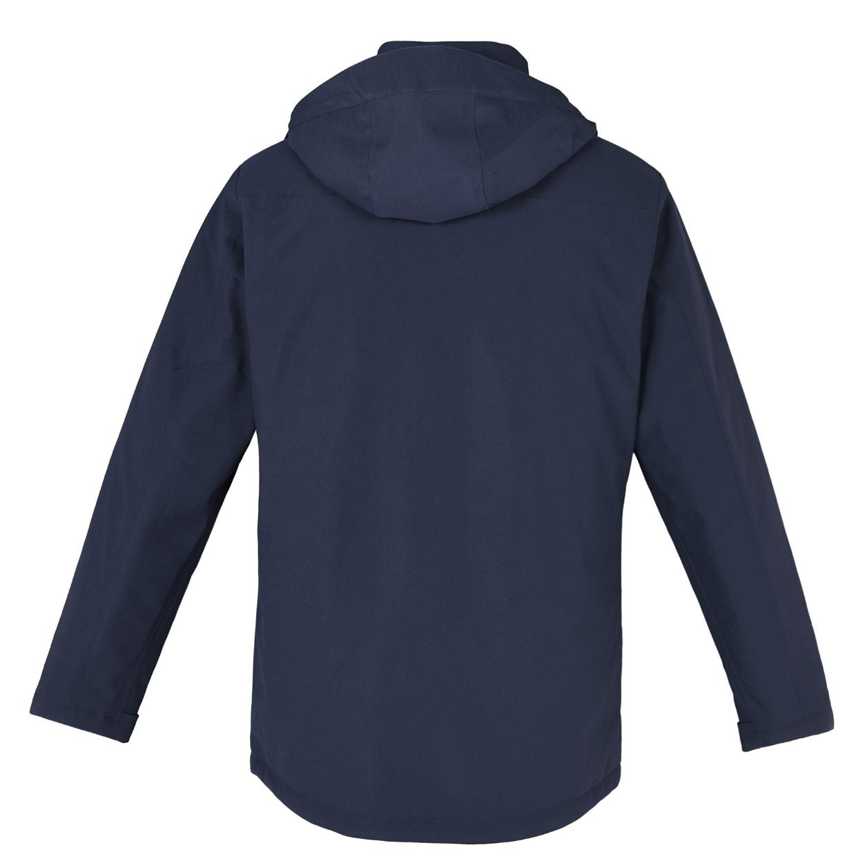 Navy softshell jacket on a white background