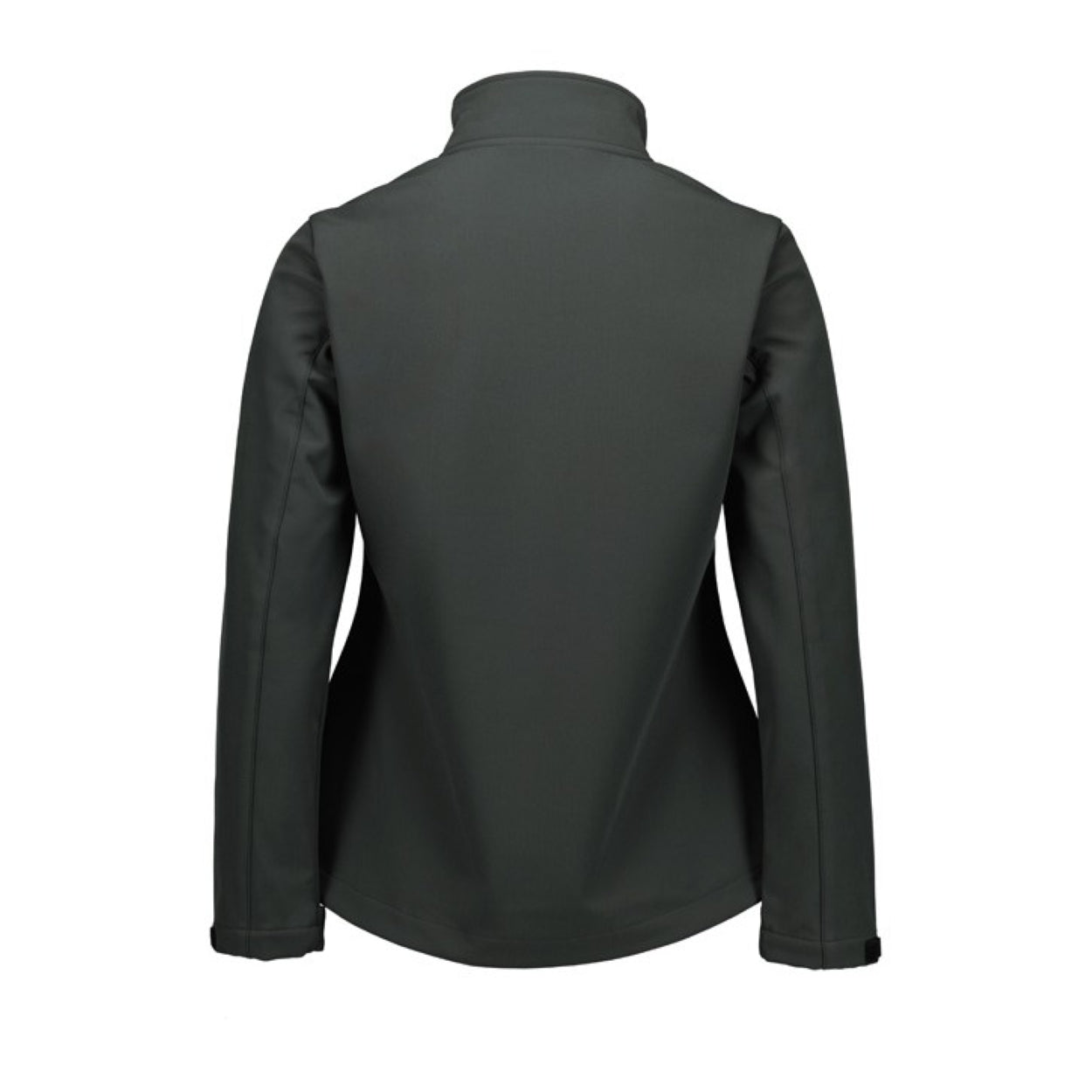 Grey softshell jacket on a white background
