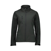 Grey softshell jacket on a white background