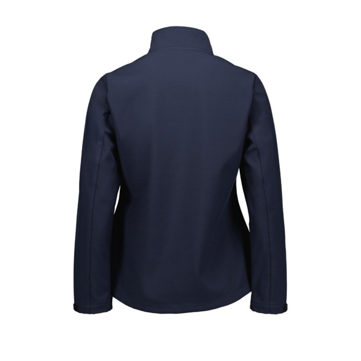 Navy softshell jacket on a white background