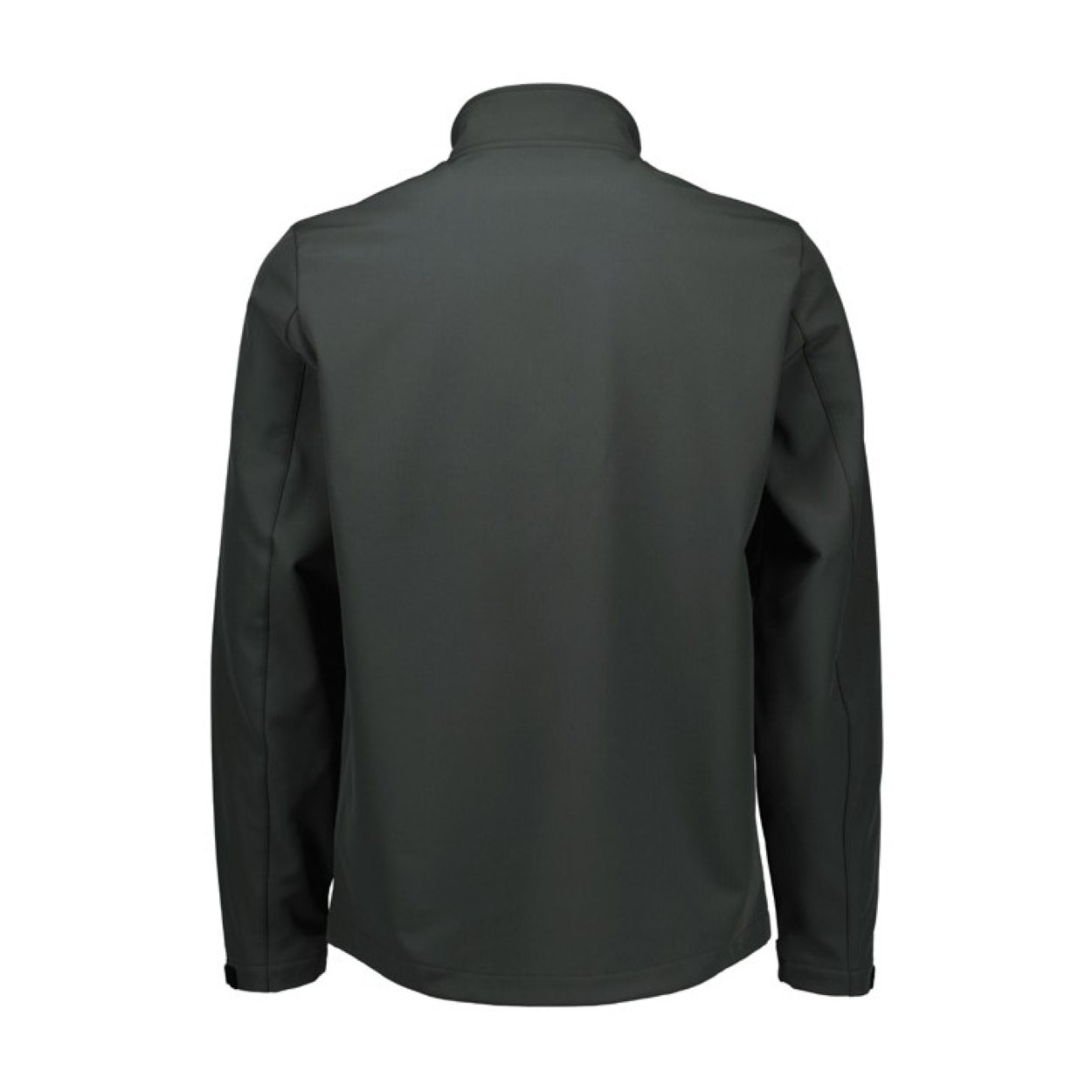 Grey softshell jacket on a white background