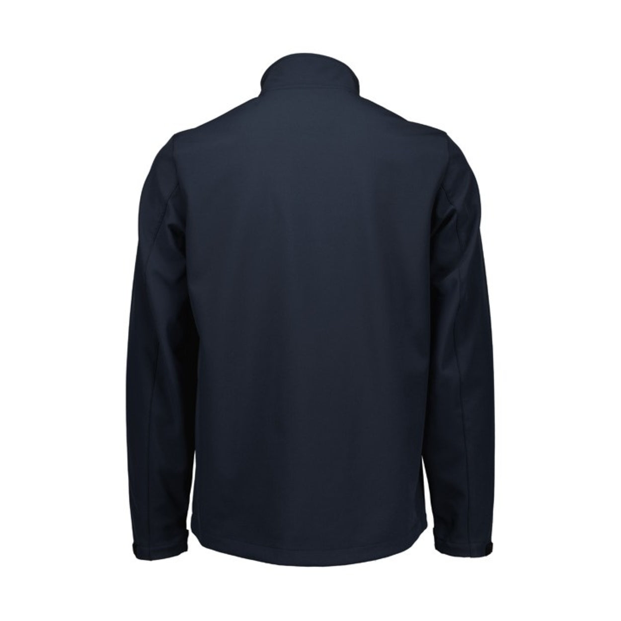 Navy softshell jacket on a white background