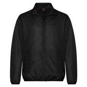 Black windbreaker on a white background