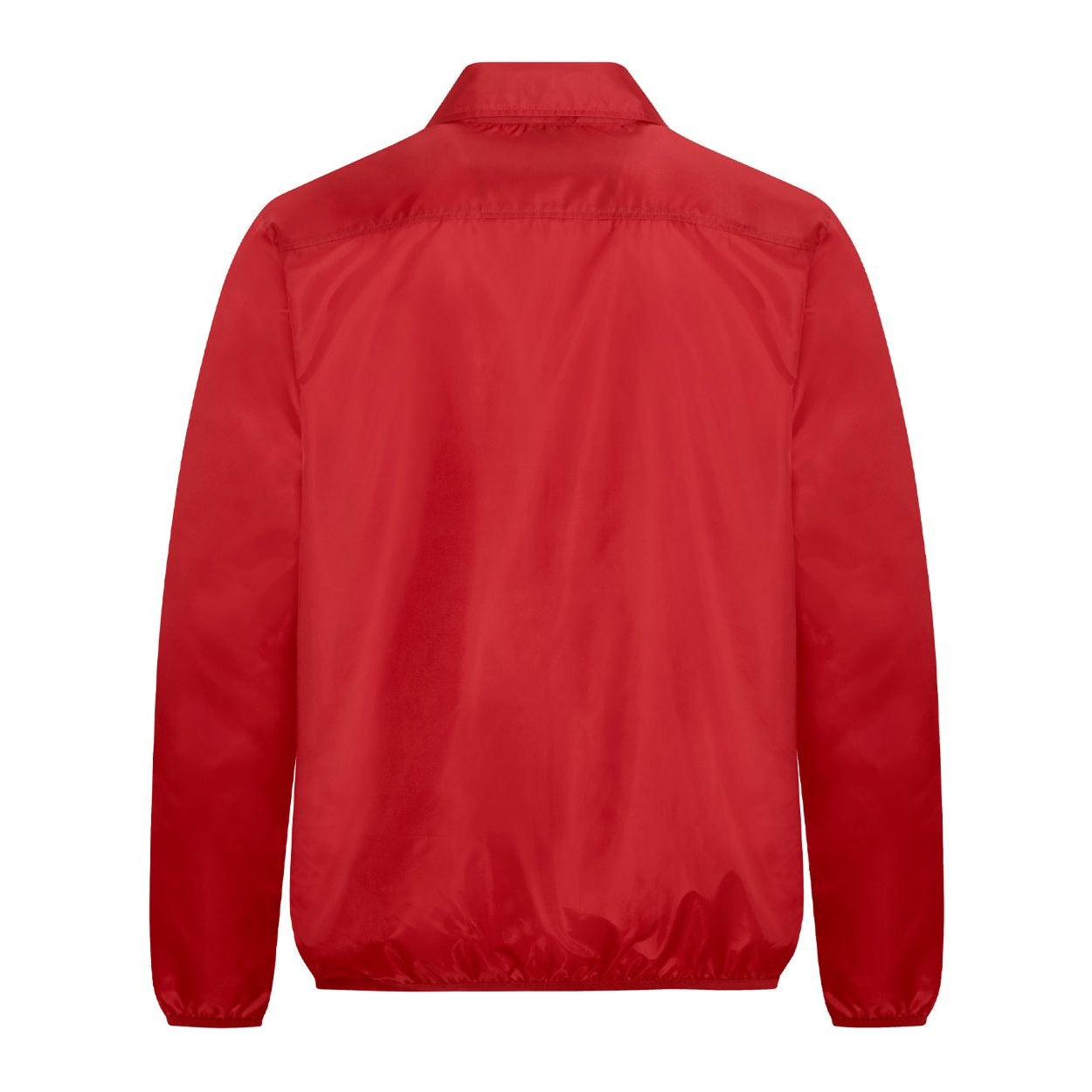 Extra red windbreaker on a white background