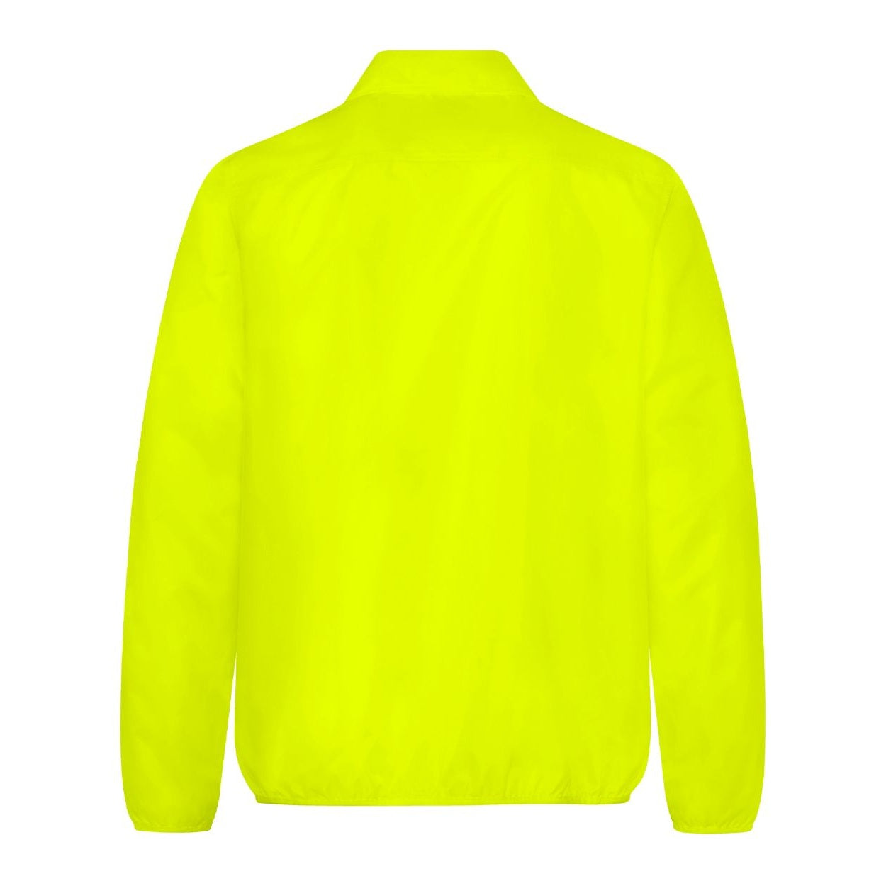 Extra yellow windbreaker on a white background