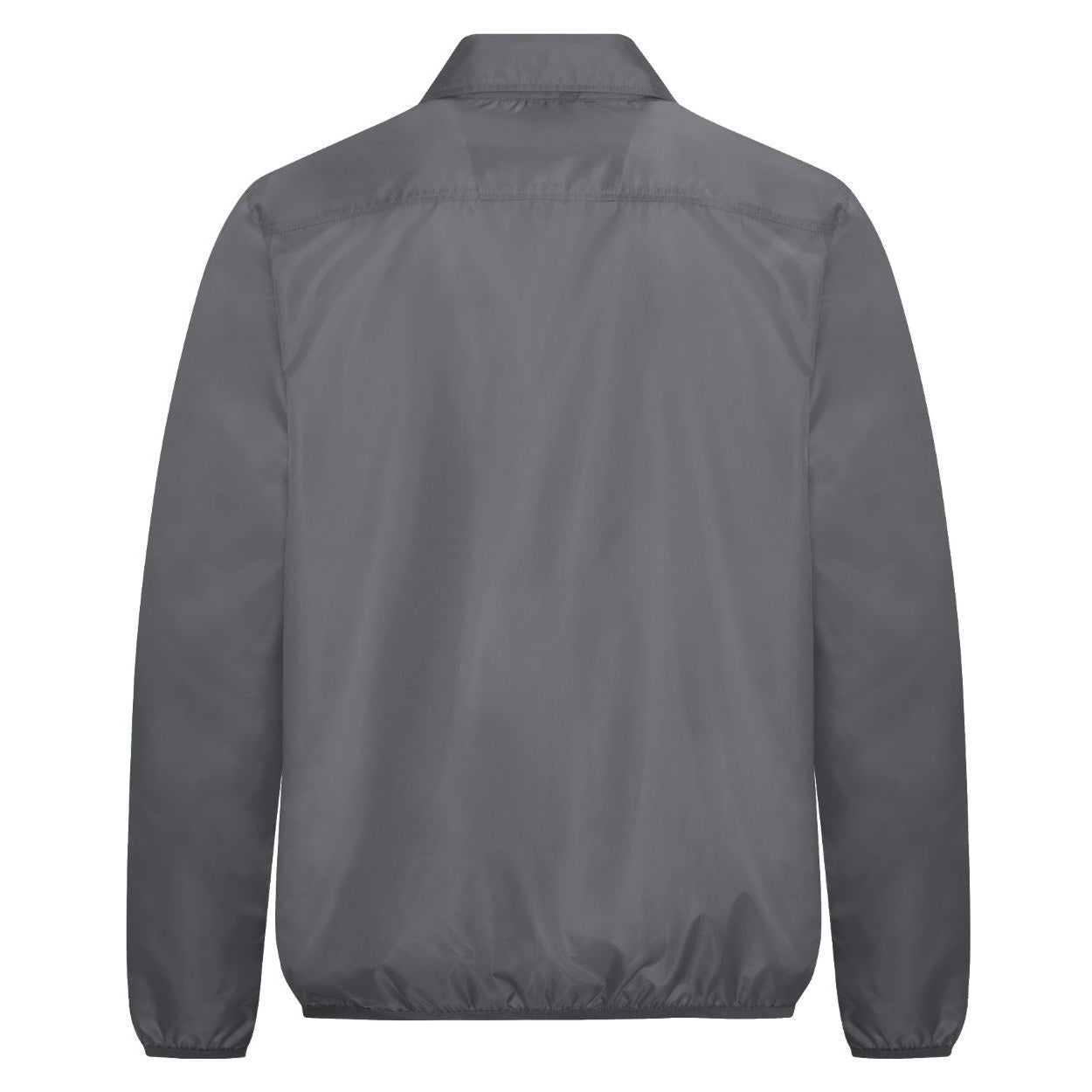 Grey windbreaker on a white background