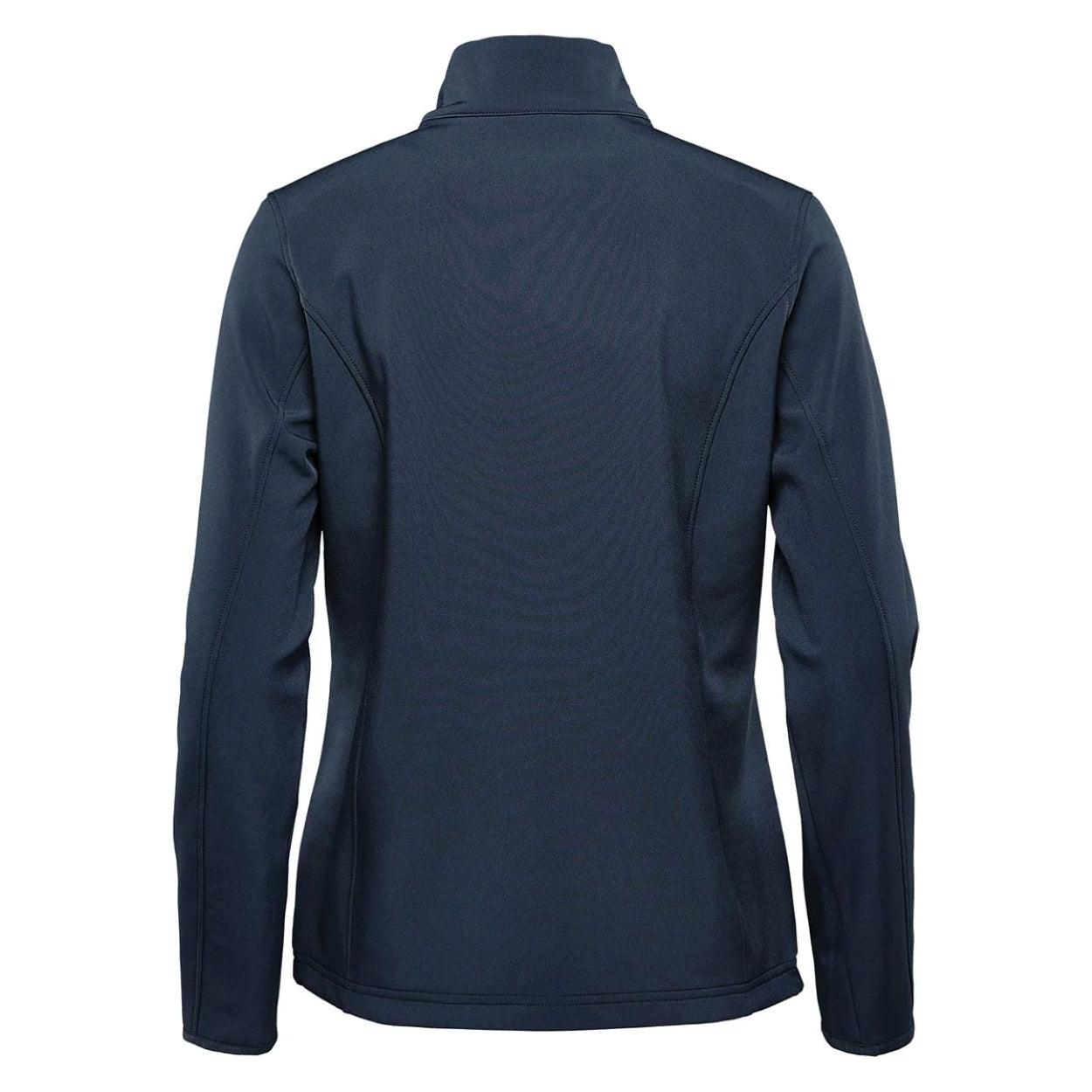 Navy softshell jacket on a white background